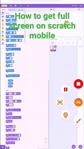 how to get the full screen in scratch #scratch #scratchers #mobile #desktop