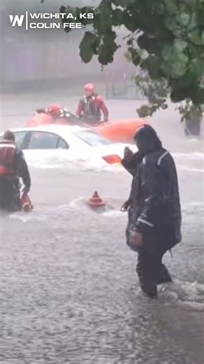 HAPPENING NOW: Torrential rain has been pouring down in Kansas today, resulting in water rescues in Wichita, KS. Wichita and areas in and around El Dorado are under a flash flood emergency. | WeatherNation