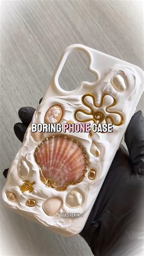 How to make DIY PRETTY PHONE CASE at home (easiest tutorial) || #diy #fyp #shorts