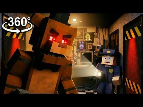 SURVIVE THE NIGHT! Minecraft FNAF Horror [360 VR 8K]