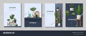 Set Cover Designs Indoor Plants Potted Stock Vector (Royalty Free) 2647173843 | Shutterstock