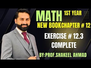 First year New book chapter 12 exercise#12.3 complete