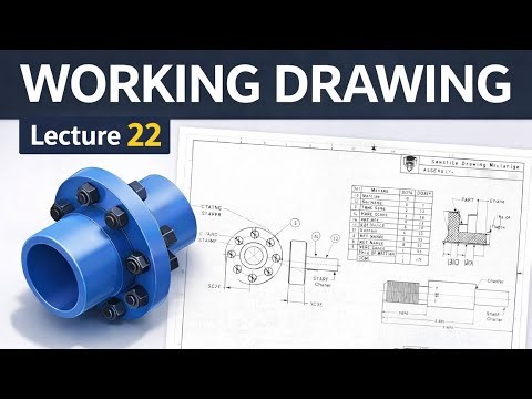 Working Drawing in Engineering Drawing | Assembly vs Working Drawing | Lecture 22
