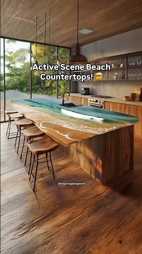 These Active Scene Countertops Look Like Real Beaches! 🌊