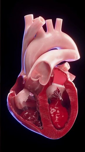 3d animated blood flow of the heart #anatomy #meded #3dmodel