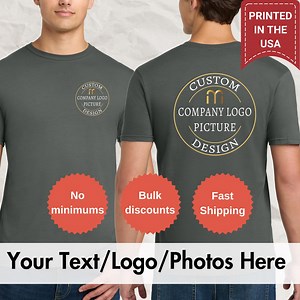 Custom Unisex T-shirts, Youth Tees | Personalized T-shirts, Custom Tees With Your Logo, Photo & Text, Perfect for Parties and Events. 640 - Etsy