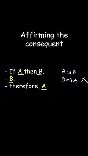 Affirming the consequent fallacy