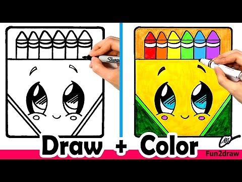 How to Draw a Crayon Box Cute + Easy | Fun2draw
