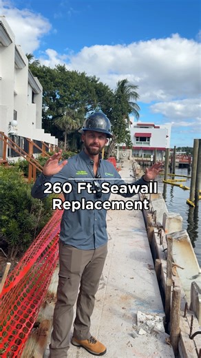 Seaside Marine Construction | Trey walks us through our 260-foot seawall replacement project in Delray Beach, Florida.⁠ ⁠ The old wall was failing against King Tides and... | Instagram