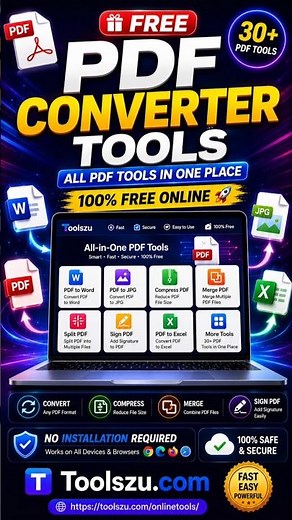 30+ Free PDF Tools Website 🔥 PDF to Word, Compress PDF, Merge PDF & More #shorts