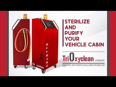 How to sterilize and purify a car cabin with car disinfectant TriOxyclean Ozone & Anion Technology