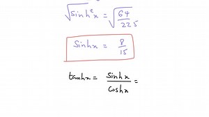 SOLVED:Use the definitions and the identity cosh^2 x-sinh^2 x=1 to find the values of the remaining five hyperbolic functions. coshx=(17)/(15),   x>0