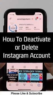 How To Deactivate or Delete Instagram Account