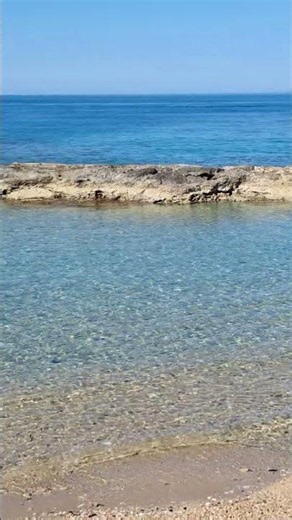Peaceful Waves: A Glimpse of the Stunning Mediterranean Sea 🌅💙 #travel