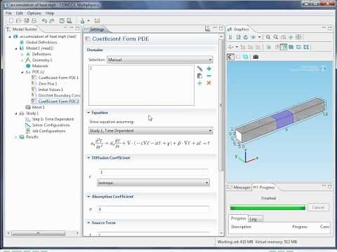 Adding a Global equation to a PDE in COMSOL Multiphysics, Accumulation of Heat example.