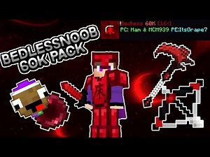 Bedless Noob 60K +(BedSword Overlay) by TOKYEO,VilError & Ham (PvP Pack MCPE)