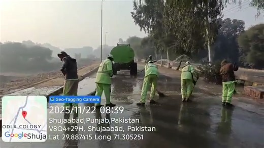 Roads washing activity in Tehsils Shujabad #CommissionerMultan #DeputyCommissionerMultan #assistantcommissionershujabad | Multan Waste Management Company