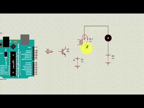 Proteus ISIS arduino moteur transistor et relais