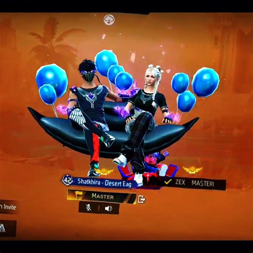 The video features twoa which are customizable avatars from the popular mobile game Garena Free Fire