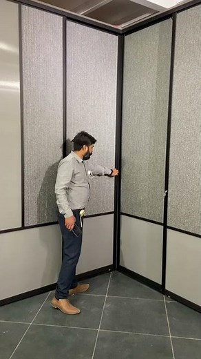 Corner wardrobe solution by lock and pull