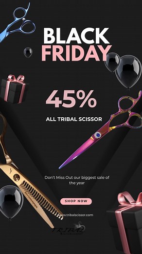 🚨 THE BIGGEST SALE OF THE YEAR IS HERE! 🚨 For over 20 years, Tribal Scissor Company has proudly supported professional hairstylists and barbers across Canada with high-quality hair cutting scissors and precision tools made to last. 🇨🇦✂️ For Black Friday, we’re going all in: 🎉 45% OFF the entire collection of Tribal hair scissors! 🎉 Whether you’re a student, professional stylist, or salon owner, this is the perfect time to upgrade your tools with ergonomic, durable, and ultra-sharp hair sci