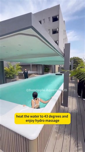 The intelligent constant temperature swimming pool is suitable for installation in the garden or on the rooftop, allowing you to swim at any time.#swimingpool #smartpool #luxuryhomes #diypool #smartswimingpool #heatedpool #indoorpool #roofpool #poolgoals #pooltech #dreamhome | Sunripple Aquatics US