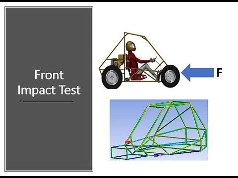 [Front Impact Test & Meshing] BAJA SAE Roll Cage/Frame Design in ANSYS Workbench Static Structural
