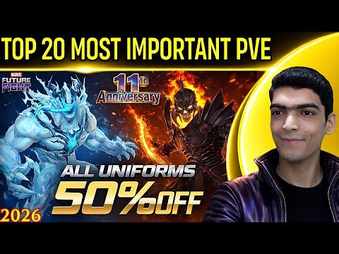 Top 20 MUST BUY PvE Uniforms 😍 All Uniforms 50% OFF | MFF 11th Anniversary