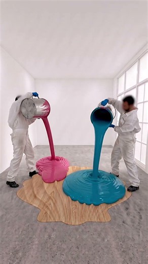 Galaxy Epoxy Floor with Hidden Shell Aquarium Transformation #interiordesign #aquarium #shorts