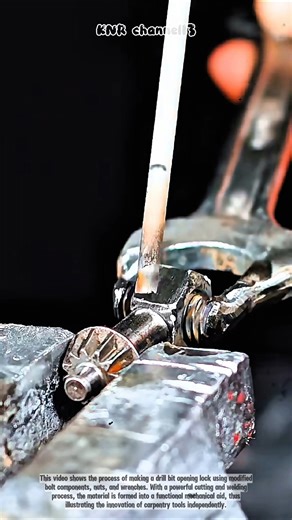 The Process of Making Drill Bit Opener Locks from Bolt #shorts #satisfying #welding #working