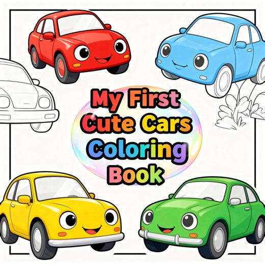 Cars Coloring Book – Fun Vehicle Pages, Ages 3-7 (printable & Physical) - Etsy