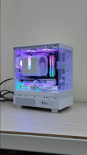 44K PC Assembly | All-White Mini PC | AMD R5-7500F | RTX 5060 Ti 16G | DarkFlash MOTI MINI White ...