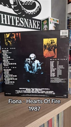 Fiona - Hearts Of Fire Soundtrack Vinyl Record 1987 Bob Dylan #shorts #80s #movie