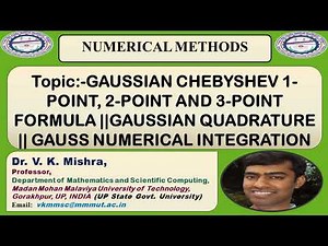 GAUSSIAN CHEBYSHEV 1-POINT, 2-POINT AND 3-POINT FORMULA|| GAUSSIAN QUADRATURE||NUMERICAL INTEGRATION