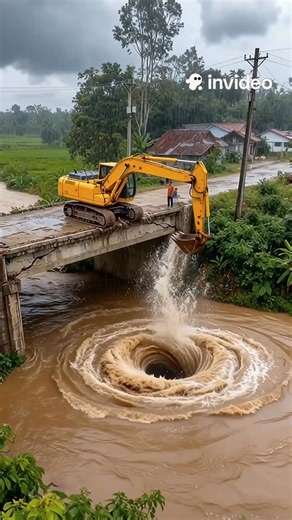 M𝓎𝓉𝒽𝒾𝒸 D𝑒𝓅𝓉𝒽𝓈 on Instagram: "Breaking disaster! 🌊 An old cement bridge collapses as raging floodwaters swallow an excavator whole 😨💥 #FloodDisaster #BridgeCollapse #ExcavatorAccident #BreakingNews #ViralVideo #invideo"