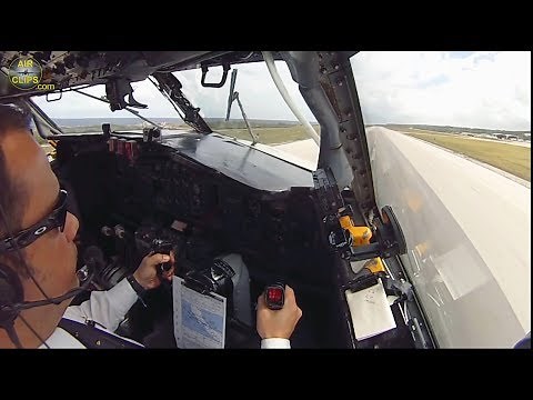 MUST SEE! 1965-built Boeing 727-100 COCKPIT TAKEOFF from Curacao!!! [AirClips]