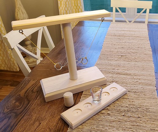 DIY Tabletop Hook and Ring Game W/Shot Ladder
