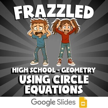 Using Circle Equations FRAZZLED Math Game - No Prep Geometry Review Activity