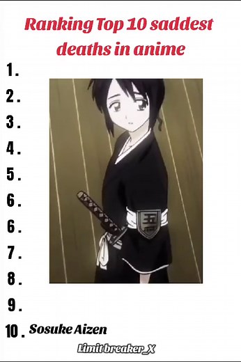 Top 10 Saddest Anime Deaths That Will Break Your Heart