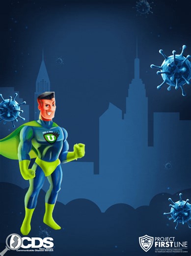 The Project Firstline Escape Room is an interactive superhero-themed infection prevention and control (IPC) activity that you can complete with your colleagues/staff to emphasize key IPC practices. Download a copy of the manual or visit our website to fill out our training intake form! Link to website: https://www.nj.gov/health/cd/edu_training/pfl/ Link to download: https://attendee.gototraining.com/8x06b/catalog/5841782669627870464?tz=America/New_York | New Jersey Department of Health