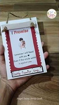 Happy Promise Day card #diy
