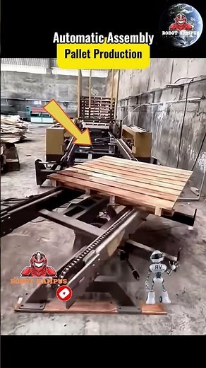 Automatic Wooden Pallet Making Machine! ⚙️🔥 Efficiency at Its Best!
