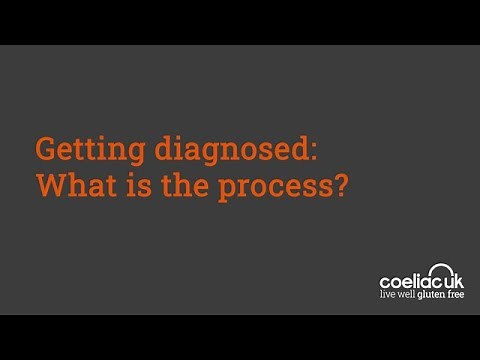 The testing process and diagnosis with coeliac disease