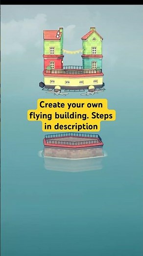 How to Make Buildings Fly in Townscaper 😱 🏠✨ (EASY TRICK!) #shorts