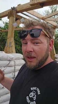 day 7 building a castle from sandbags #castle #diy #sandbag #offgridliving #homestead