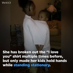 1M views · 337 reactions | One mom's solution to her kids' fighting? Put them both in a shirt that says "I love you" and make them slow dance! | Yahoo Canada | Facebook