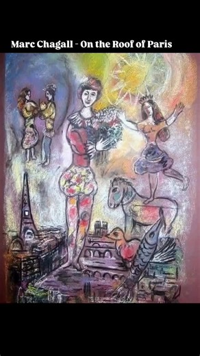 808 reactions · 58 shares | Marc Chagall - On the Roof of Paris #marcchagall #chagall | Contemporary Art | Facebook