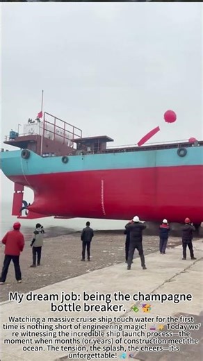 Massive Cruise Ship Launch: Pure Engineering Magic! 🚢💦