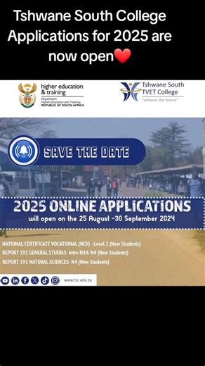 Tshwane South College Applications Open for 2025