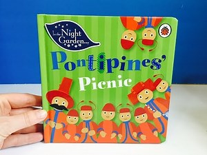 LEARNING TO READ In The Night Garden PONTIPINES PICNIC Board Book for Toddlers!